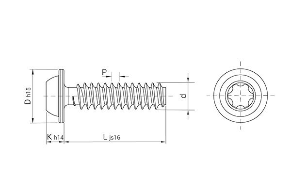 REMFORM® II F™ 镀锌螺钉, 盘头带法兰, TORX PLUS® AUTOSERT® 槽型