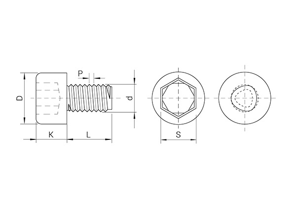 TAPTITE II® 镀锌螺钉，圆柱头, 内六角槽型
