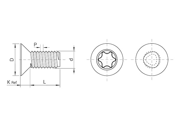 TAPTITE II® 镀锌螺钉,沉头,TORX® 槽型